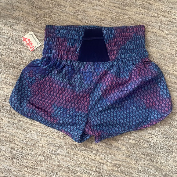 FREE PEOPLE THE WAY HOME BLUE PINK SHORTS SMALL - Picture 4 of 4